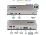 StarTech Universal Docking Station for USB-C and Thunderbolt 3/4 laptops Laptop (101N-USBC-DOCK)