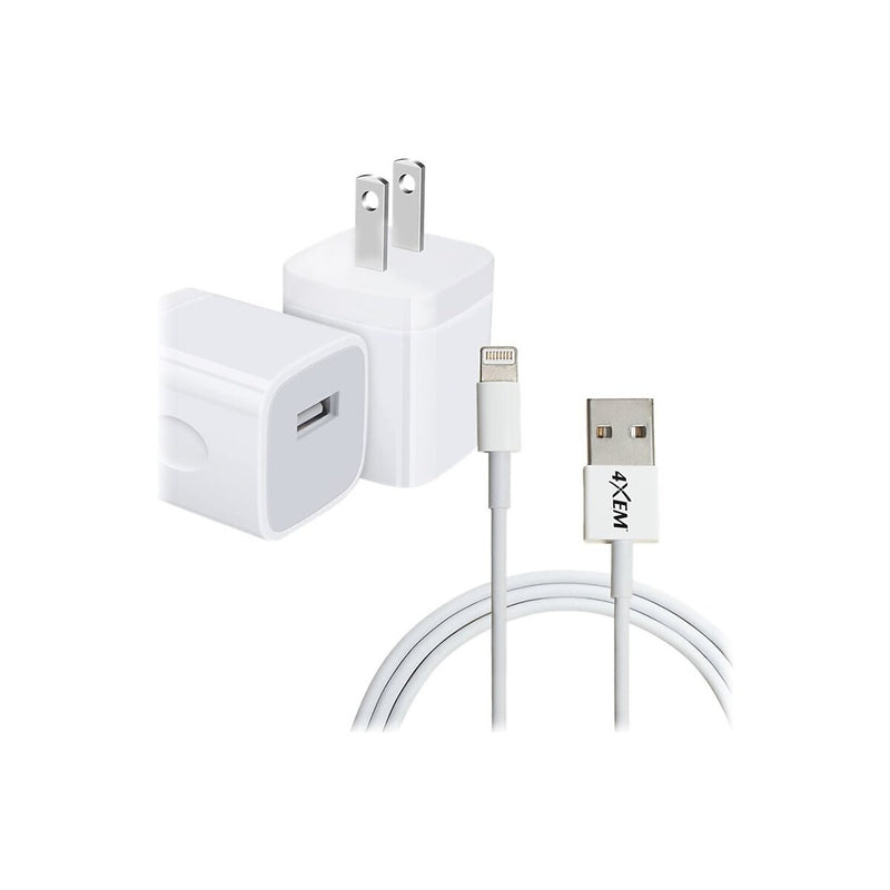 4XEM USB-A to Lightning Charging Kit, White (4XAPPLKIT3)
