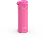 Thermos FUNtainer Stainless Steel Vacuum Insulated Water Bottle, 16 oz., Neon Pink (EAF42100NP6)