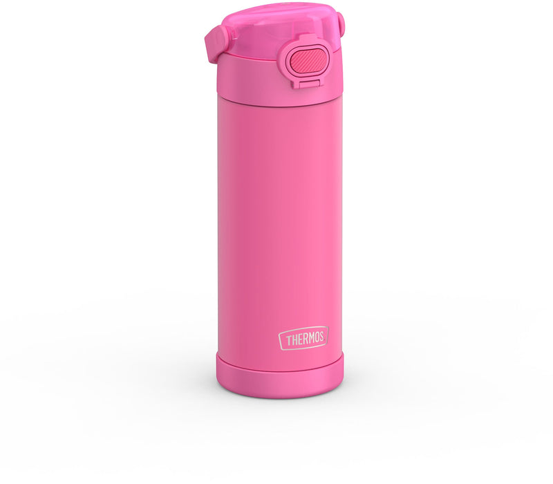 Thermos FUNtainer Stainless Steel Vacuum Insulated Water Bottle, 16 oz., Neon Pink (EAF42100NP6)