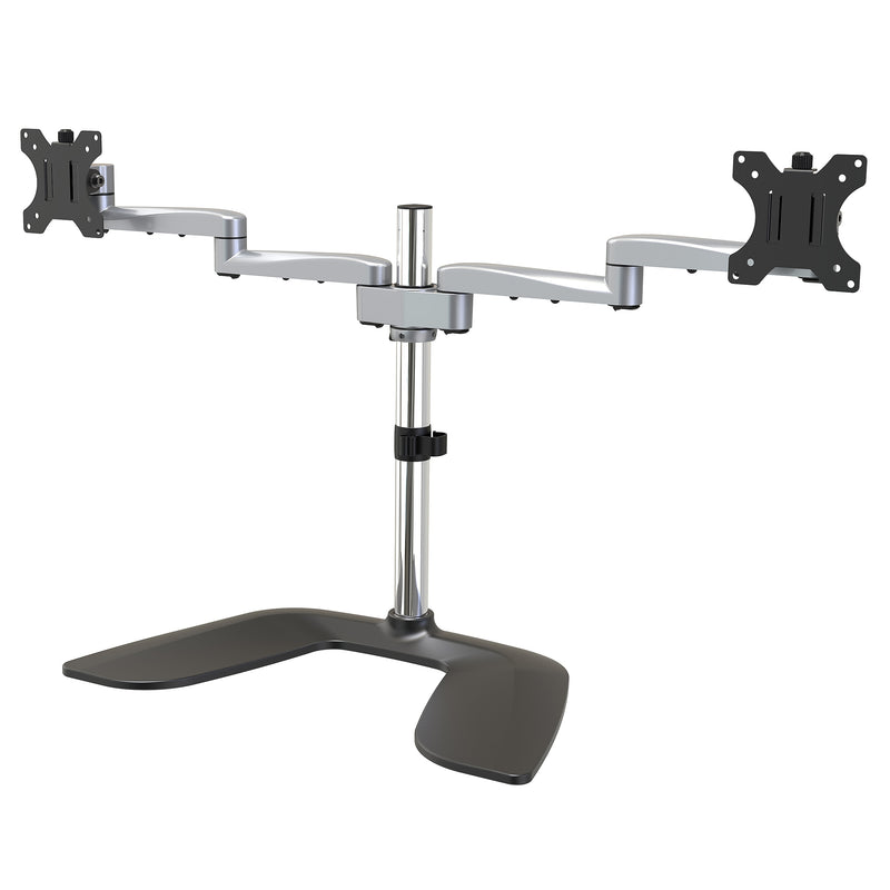 StarTech Dual Monitor Stand, For Up to 32" Monitors, Black/Silver (ARMDUALSS)
