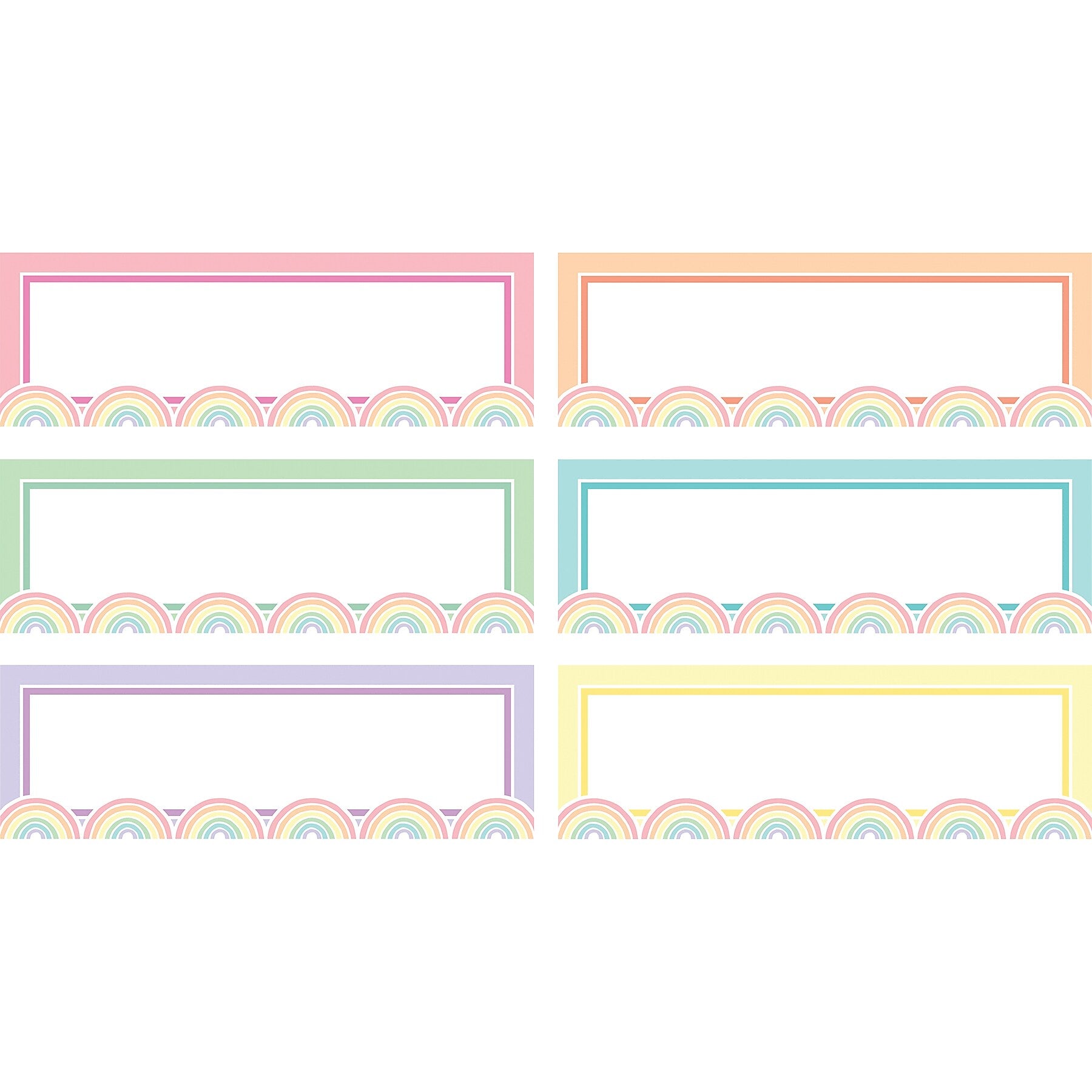 Teacher Created Resources Pastel Pop Rainbow Labels Magnetic Accents, 20/Pack, 3 Packs (TCR77057-3)
