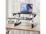 Mount-It! 30"W Manual Rectangular Adjustable Standing Desk Converter, Black (MI-15009S)