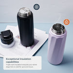 WaterH BOOST Stainless Steel Triple Wall Insulated Smart Water Bottle, 32 oz., Purple (B003PR)