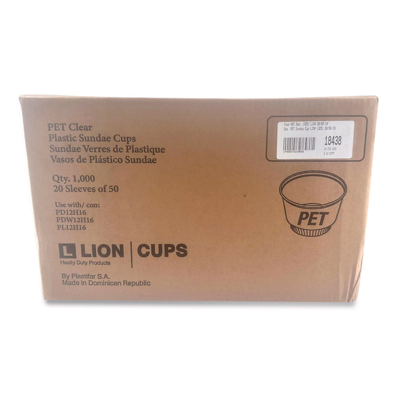 Plastifar PET Cold Sundae Cups, 5 oz., Clear, 1000/Carton (18438)