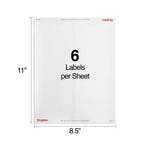 Staples Laser/Inkjet Shipping Labels, 3 1/3" x 4", White, 6 Labels/Sheet, 250 Sheets/Pack, 1500 Labels/Box (ST18067-CC)