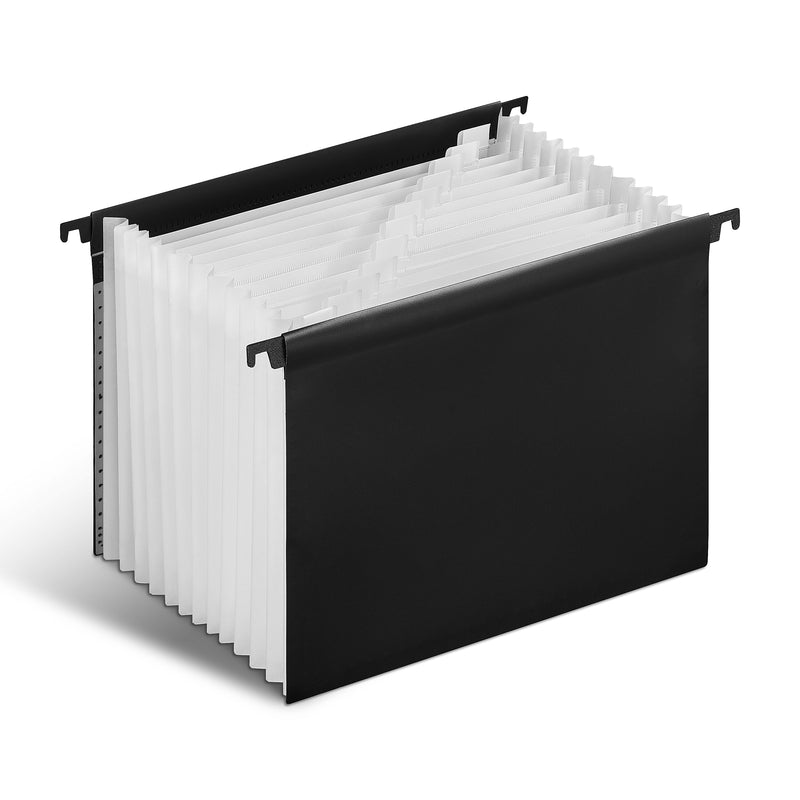 Staples Moisture Resistant Hanging File Folder, 15.35" Expansion, Letter Size, Black (TR51813)