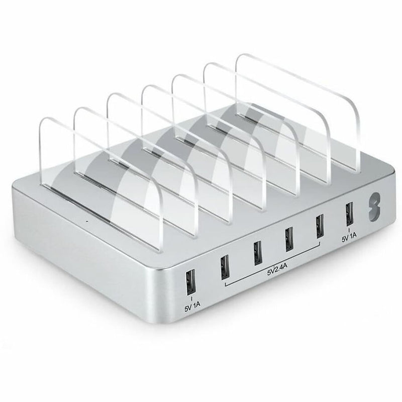 4XEM Charging Station, 50W, 4.9 ft., White (4X6PORTUSBACS)