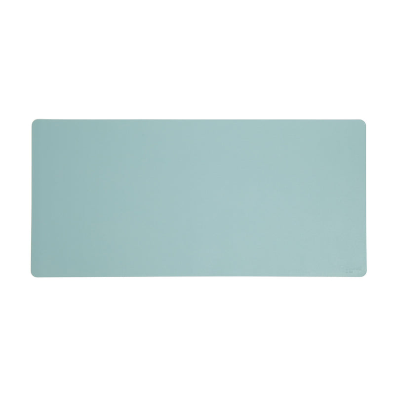 Smead Large Vegan Leather Anti-Slip Desk Pad, 36" x 17", Light Blue (64830)