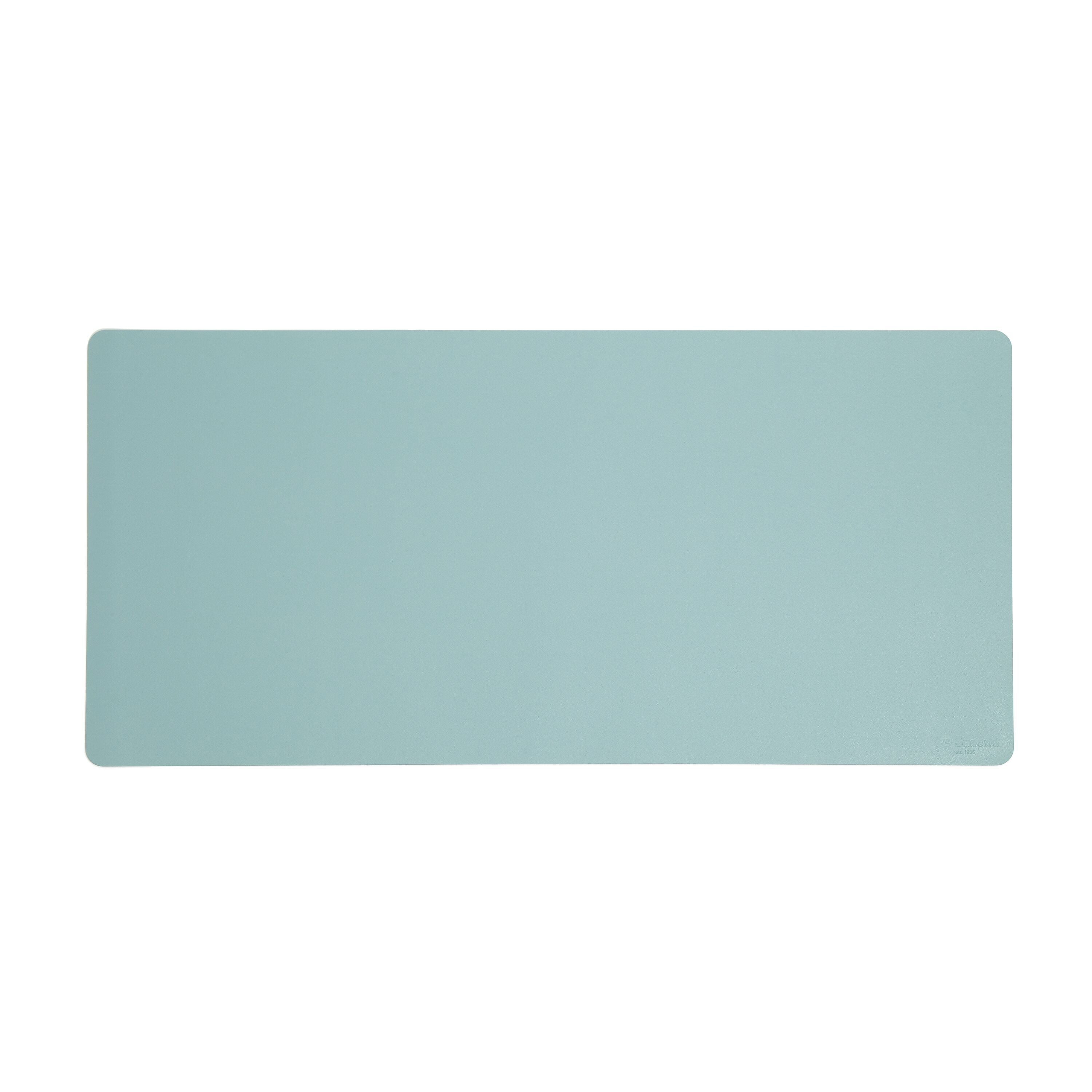 Smead Large Vegan Leather Anti-Slip Desk Pad, 36" x 17", Light Blue (SMD64830)