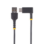 StarTech.com 6.6ft USB-A to USB-C Cable, Charge/Sync, Right-Angled USB C, Heavy-Duty, Black (R2ACR-2M-USB-CABLE)