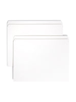 Smead File Folders, 1-Tab, Letter Size, White, 100/Box (12810)