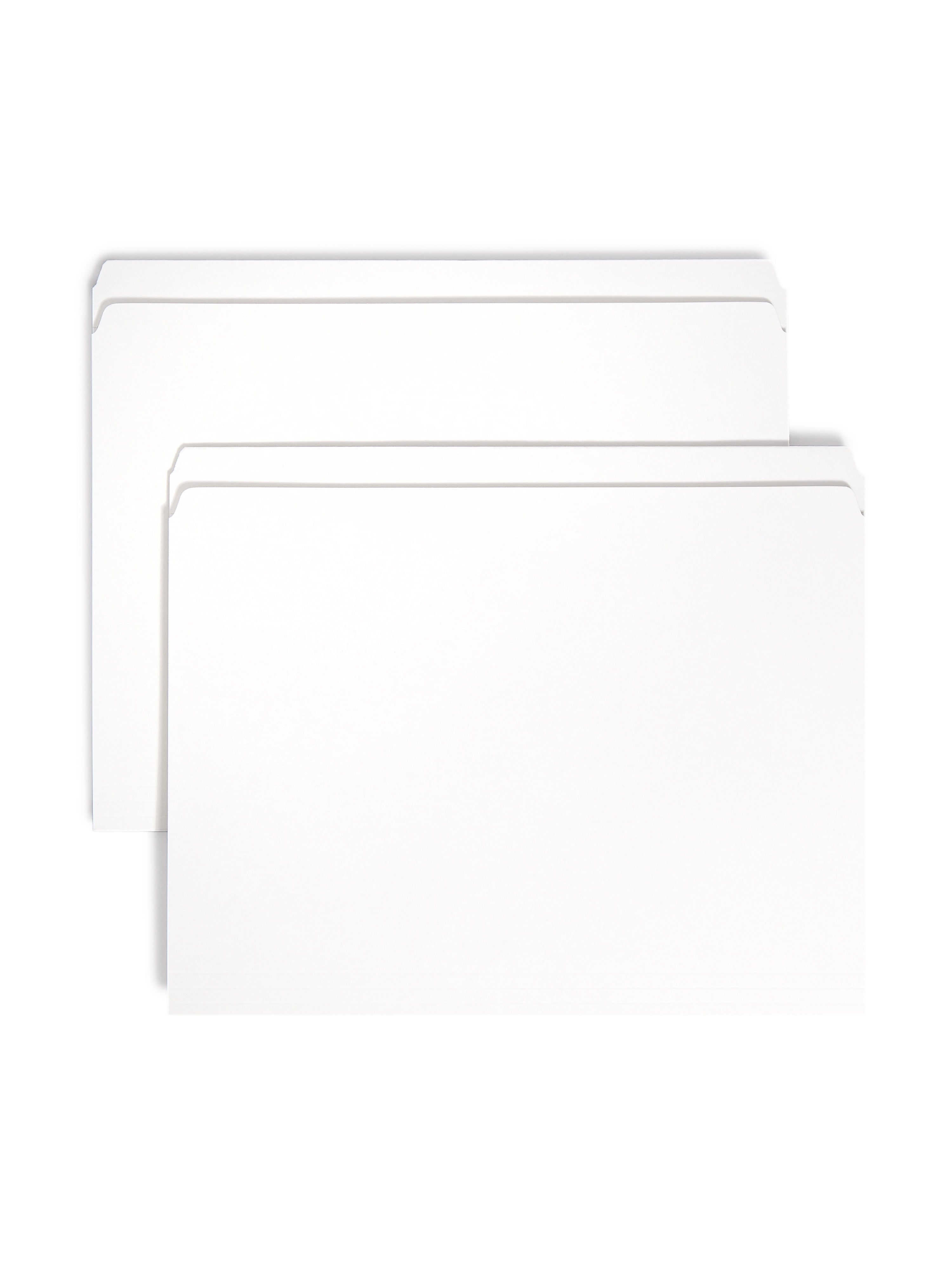 Smead File Folders, 1-Tab, Letter Size, White, 100/Box (12810)