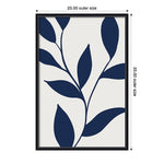 Amanti Art Modern Blue Botanical Abstract Print No 1 by The Creative Bunch Studio Wood Framed Wall Art Print, 23" x 33"