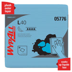 WypAll PoweClean L40 Towels, 12.5" x 12", Blue, 56 Sheets/Pack, 12 Packs/Carton (05776)