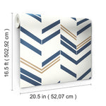 York Wallcoverings Chevron Stripe Peel and Stick Wallpaper (RMK9002WP)