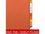 Medical Arts Press Reinforced End Tab File Folder, Straight Cut, Letter-Size, Orange, 50/Box (S-01502-ORG)