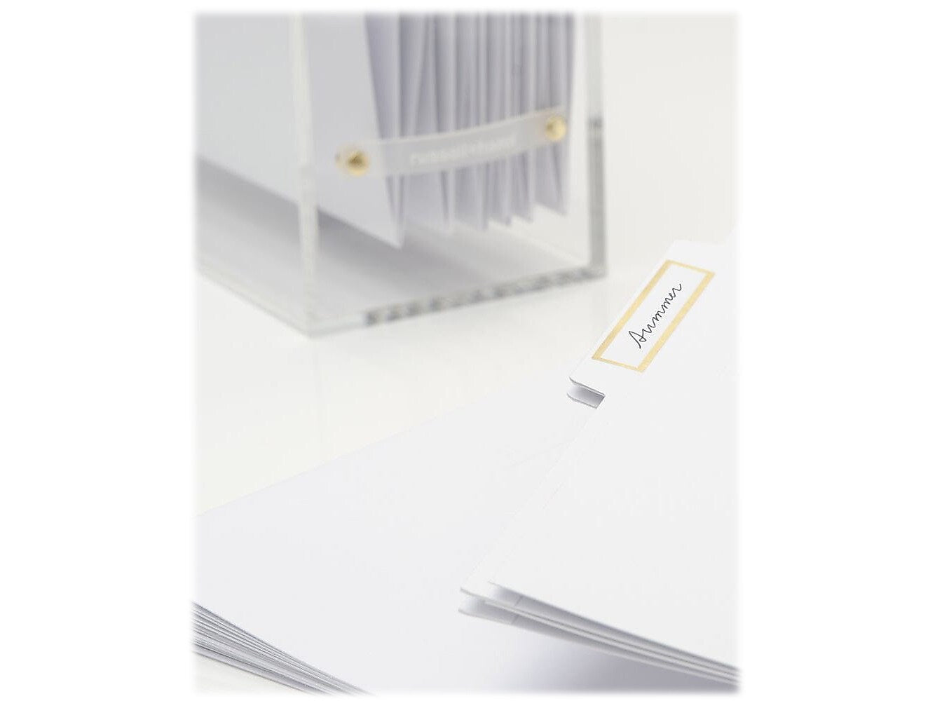 Russell+Hazel Acrylic Slim File Box Bundle, Letter Size, Clear (38594)