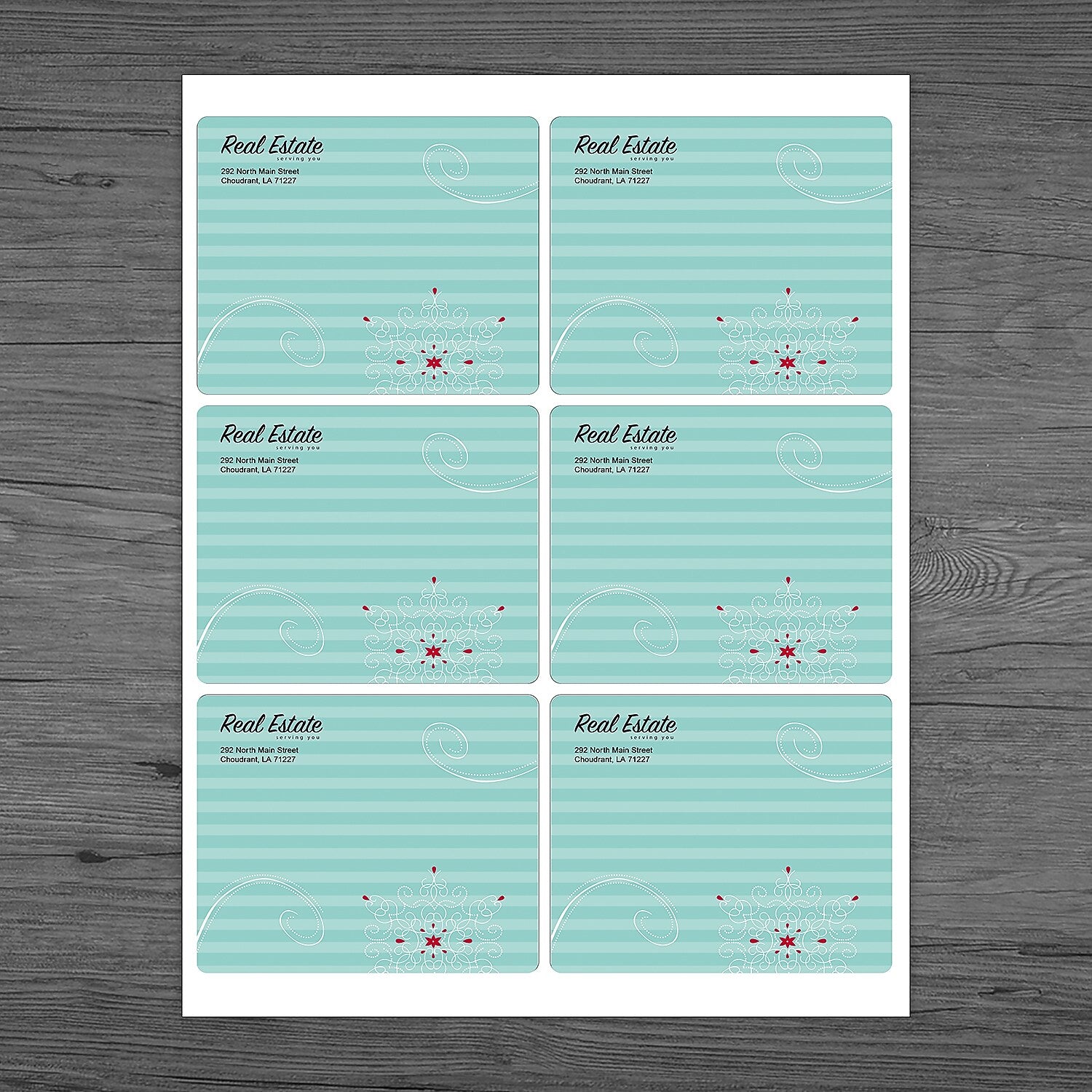 Full Color Mailing Sheet Label, 4"x3-5/16", Qty 100 (600 labels)