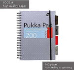 Pukka Pad Metallic 5-Subject Subject Notebooks, 6.9" x 9.8", College Ruled, 100 Sheets, Assorted Colors, 3/Pack (9589-MET)