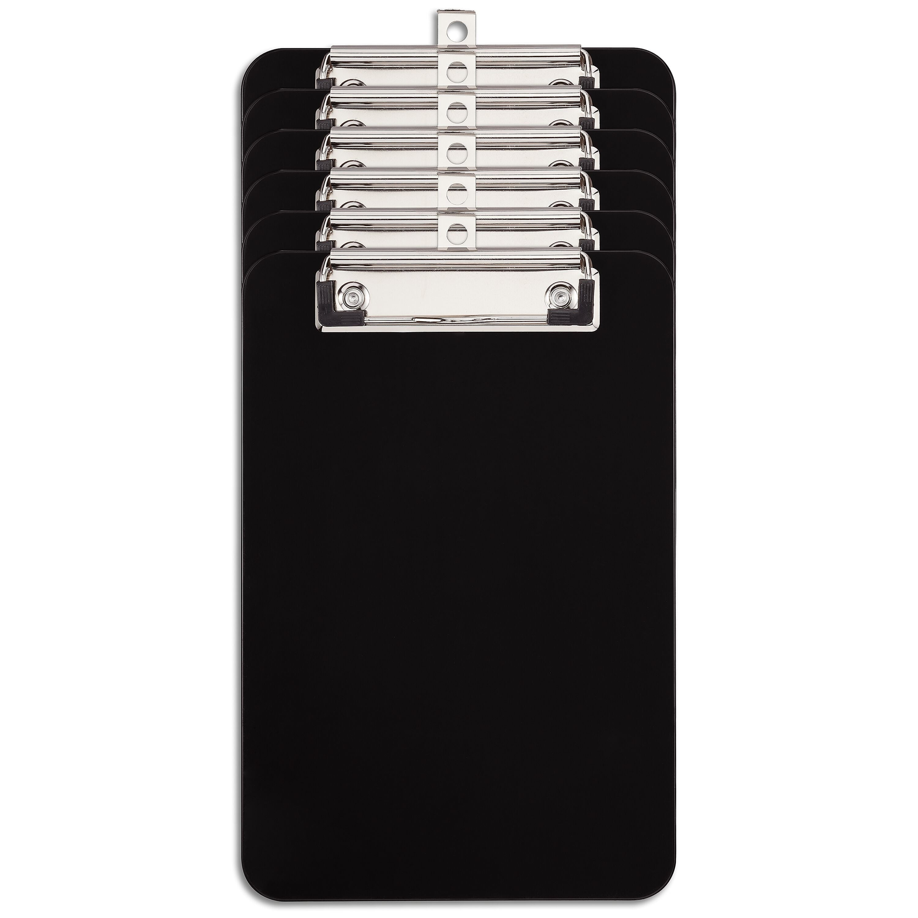 Staples® Plastic Clipboard, Letter Size, Black, 6/Pack (ST23143/23143)