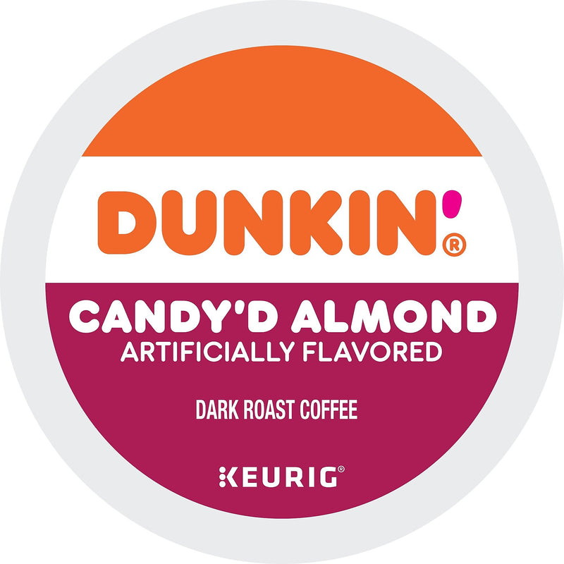 Dunkin' Candy'd Almond Coffee Keurig K-Cup Pods, Dark Roast, 22/Carton (5000375651)