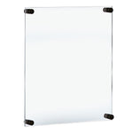 Azar Poster Holder, 26" x 32", Wall Mounted, Black, Acrylic (105530-BLK)