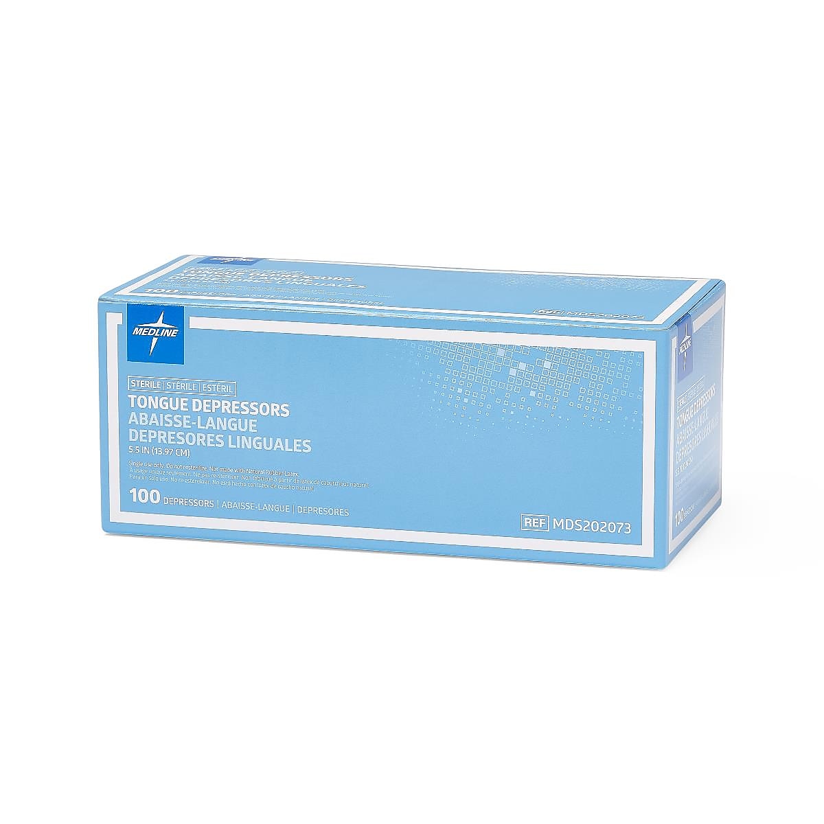 Medline Tongue Depressors, 5 1/2" Size, Sterile, 100/Box (MDS202073Z)