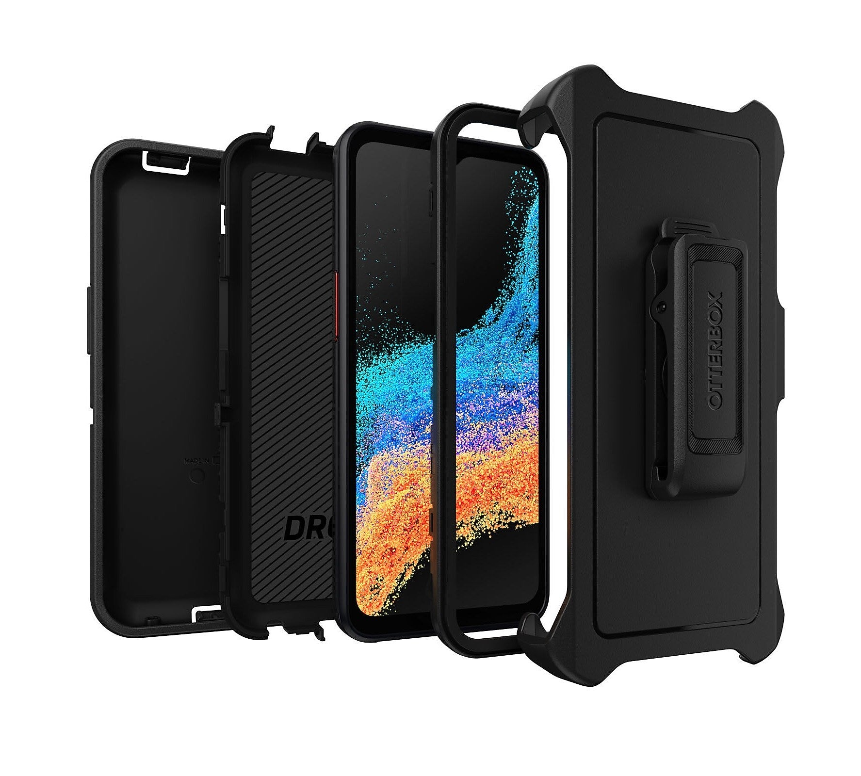 OtterBox Defender Holster Case for Galaxy XCover6 Pro, Black (77-92303)