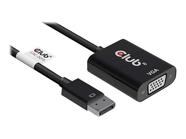 Club 3D 0.75' Display Port to SVGA Audio/Video Monitor Cable, Black (CAC-2013)
