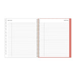 2026 Blue Sky Bespoke Letterpress Pomegranate Blush 8" x 10" Calendar Year Monthly Planner, Faux Leather Cover (156221)