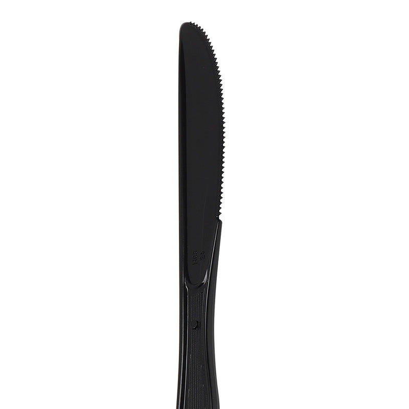 Dixie Individually Wrapped Plastic Knife, Heavy-Weight, Black, 1000/Carton (KH53C7)