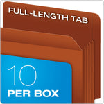 Pendaflex Reinforced File Pocket, 3 1/2" Expansion, Letter Size, Redrope (95343)