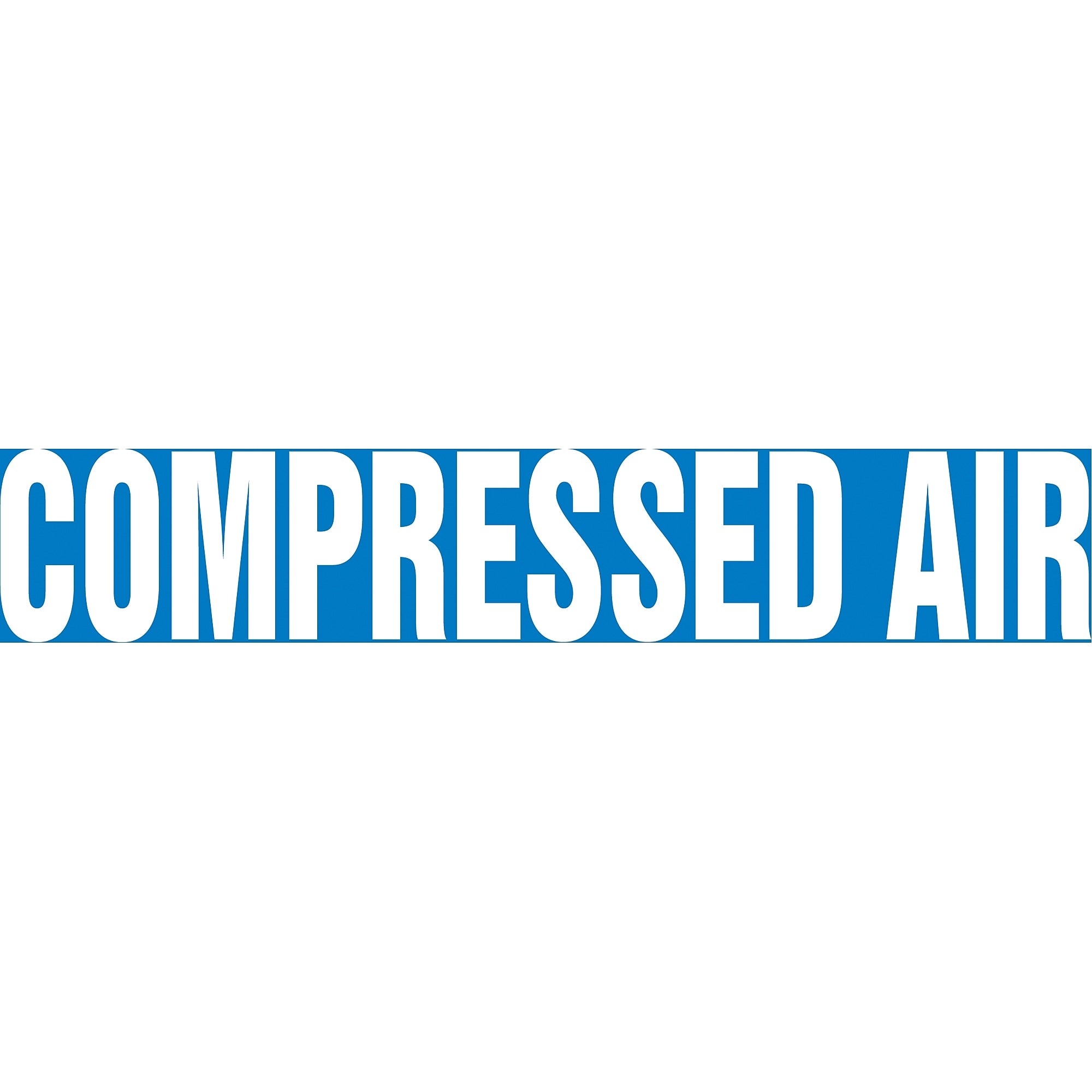 Accuform Self-Stick Pipe Marker, COMPRESSED AIR, 1-1/2" to 2", White/Blue (RPK227SSB)