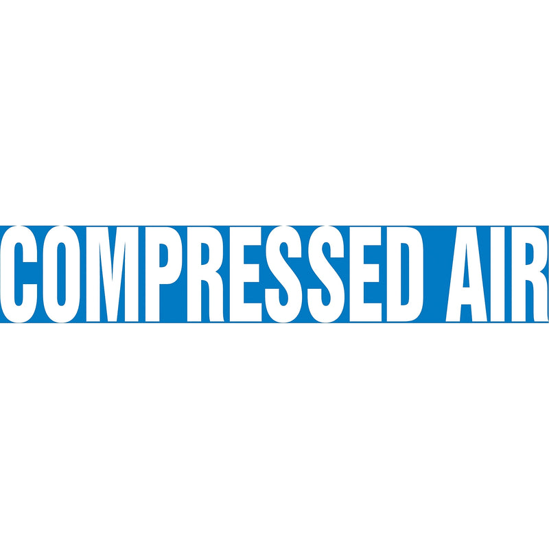 Accuform Self-Stick Pipe Marker, COMPRESSED AIR, 1-1/2" to 2", White/Blue (RPK227SSB)
