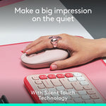 Logitech POP Wireless Ambidextrous Optical Mouse, Rose (910-007409)