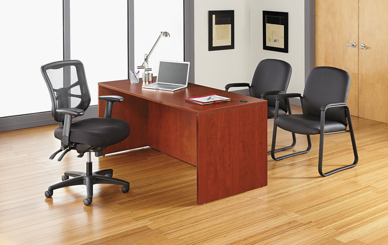 Alera Elusion Series Mesh Back Fabric Computer and Desk Chair, Black (ALEEL41ME10B)