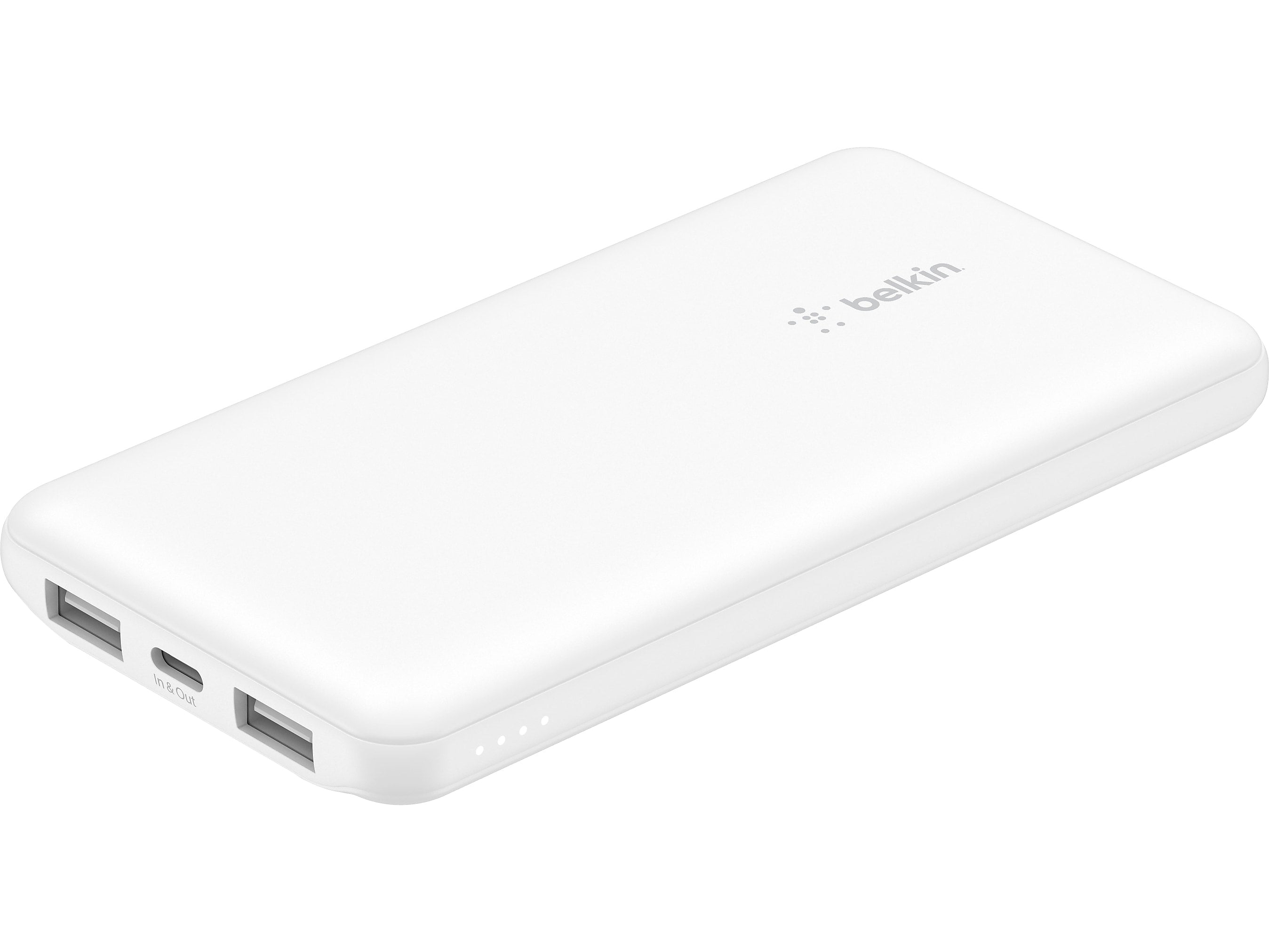 Belkin BoostCharge USB-A/USB-C Power Bank, 10000 mAh, White (BPB011btWH)
