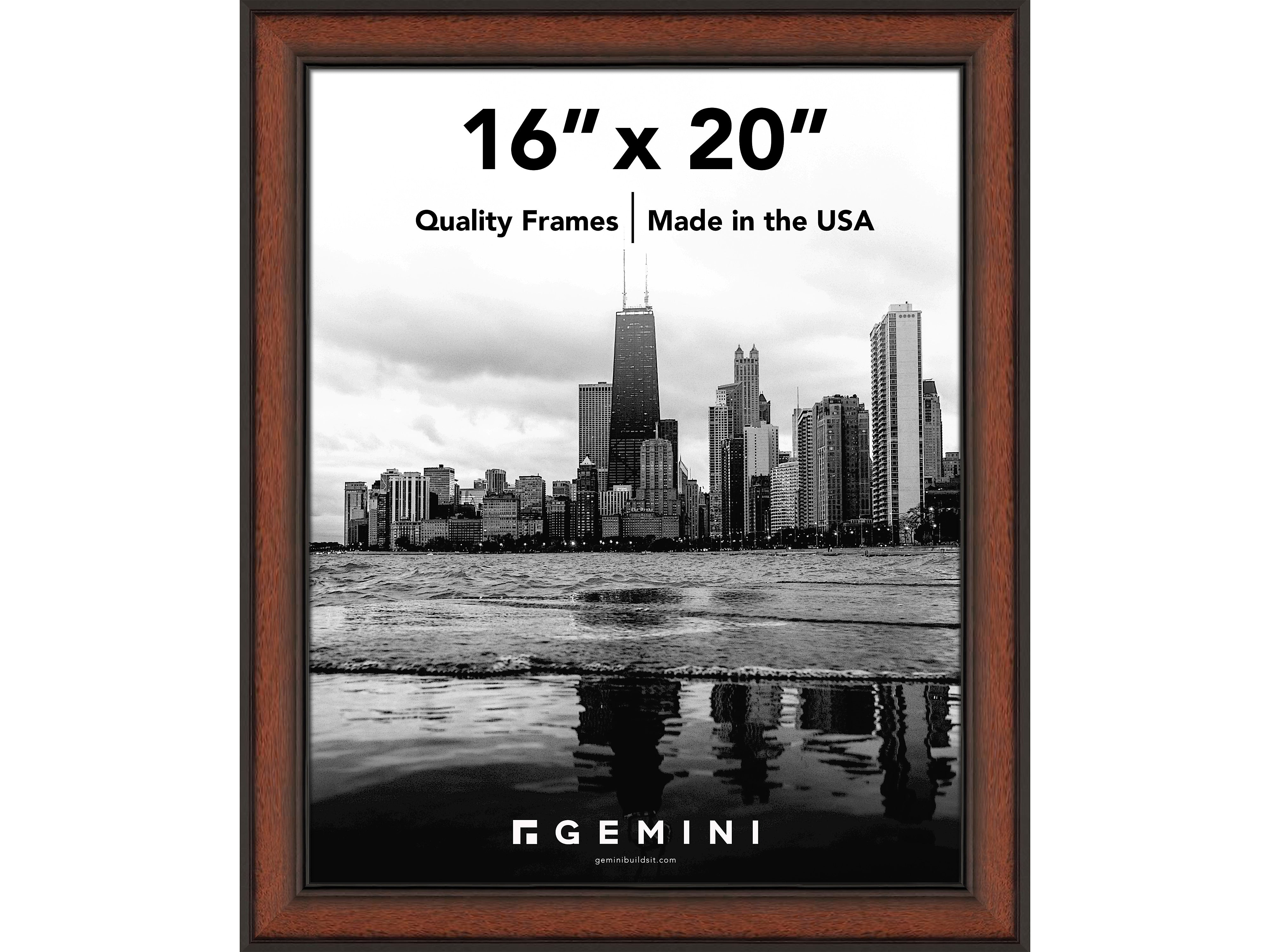 Gemini 16" x 20" Wood Picture Frame, Walnut (G703)