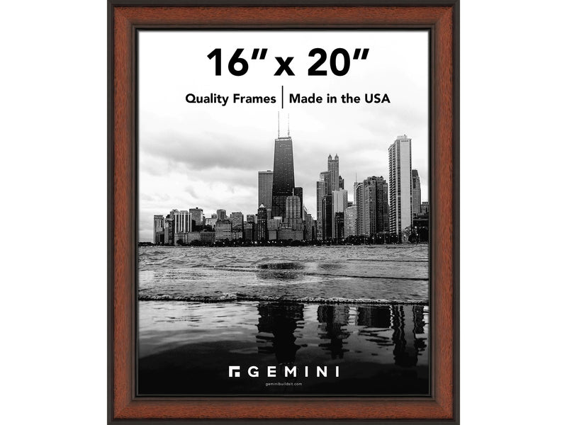 Gemini 16" x 20" Wood Picture Frame, Walnut (G703)
