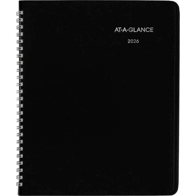 2026 AT-A-GLANCE DayMinder 7" x 8.75" Weekly Planner, Faux Leather Cover, Black (G590-00-26)