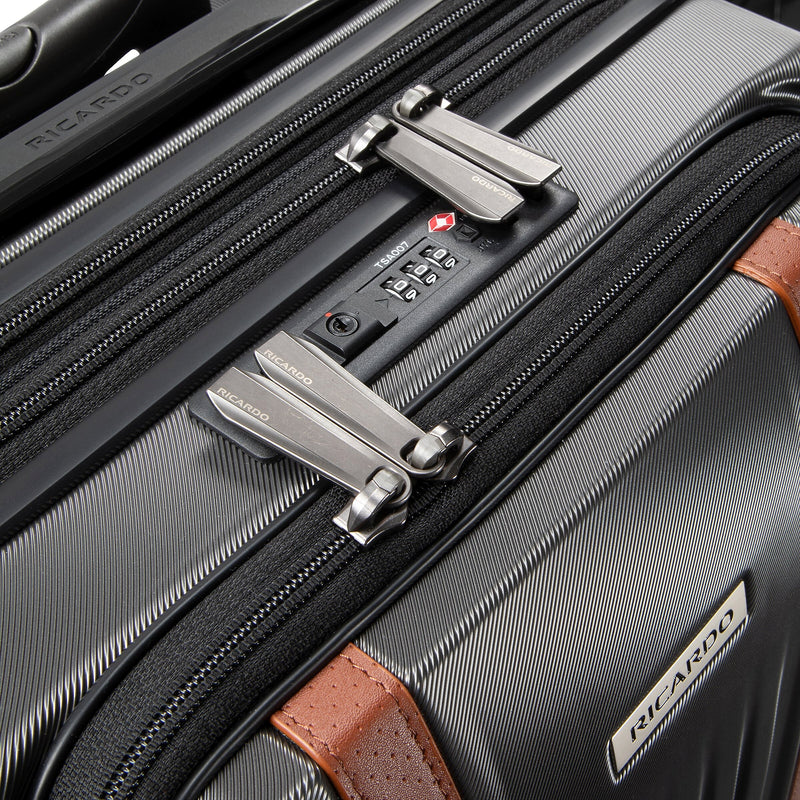 Ricardo Beverly Hills Montecito 2.0 22" Hardside Carry-On Suitcase, 8-Wheeled Spinner, Graphite (124-21-029-4FO)