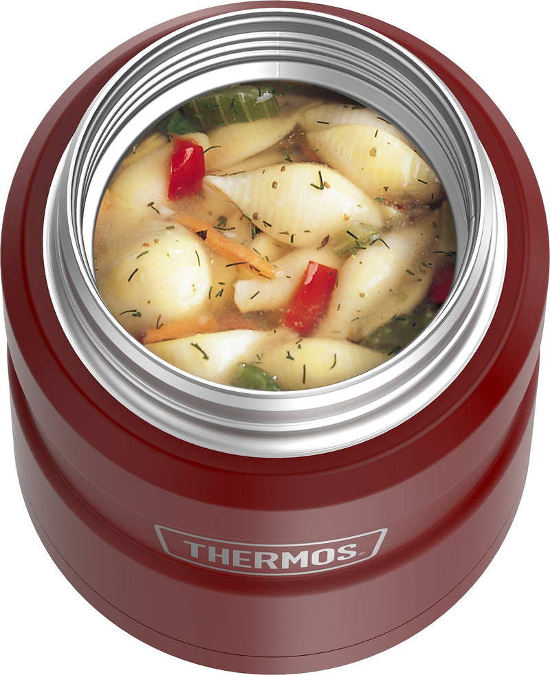 Thermos King Stainless Steel Insulated Food Jar, Red, 16 oz. (EASK3000MR4)