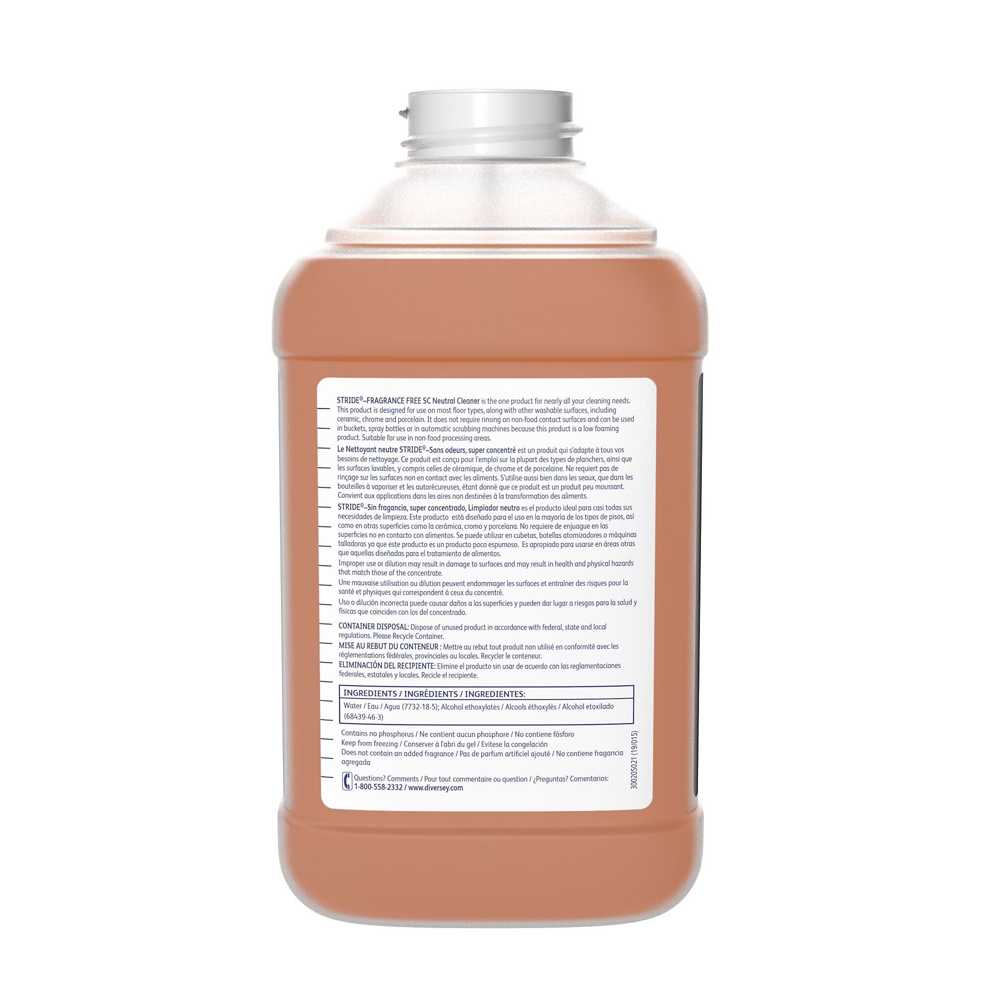 Stride Fragrance-Free All-Purpose Cleaners & Spray, 2.5 Gallons, 2.5 Liter, 2/Carton (94240626)