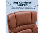 Serta Hannah I Ergonomic Bonded Leather Swivel Executive Chair, Cognac (43670H)