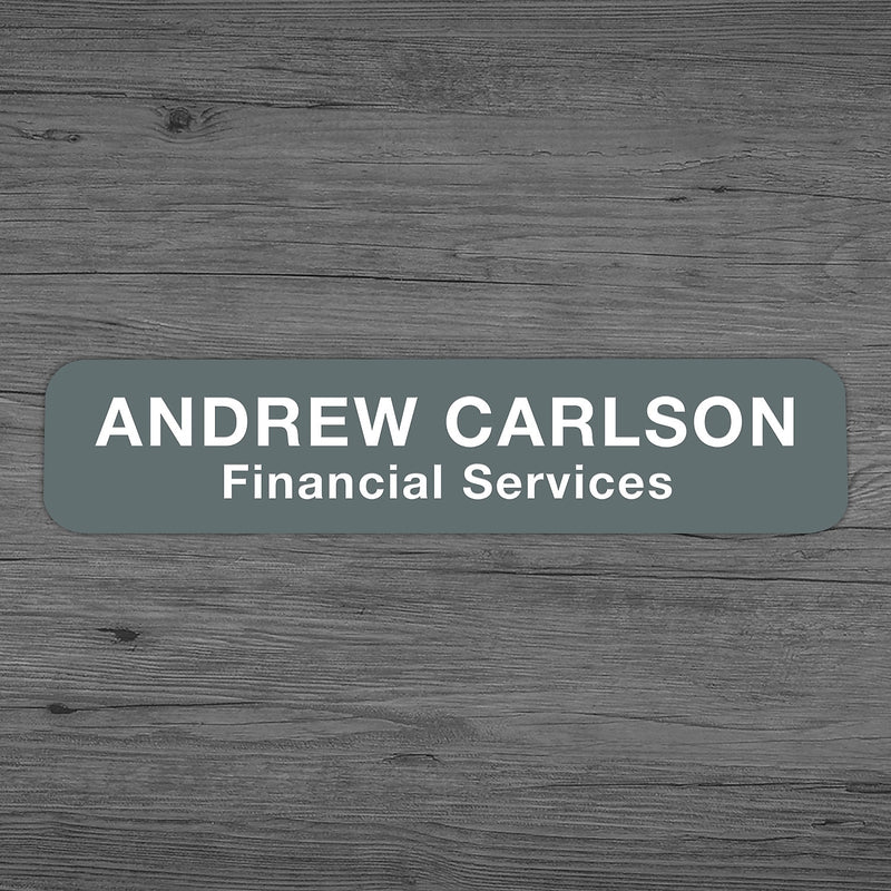 Engraved Designer Replacement Sign, Horizontal, 10" x 2"