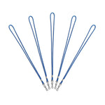 Staples Lanyards with Swivel Clip, 36" Length, Nylon, Blue, 5/Pack (20228-US)