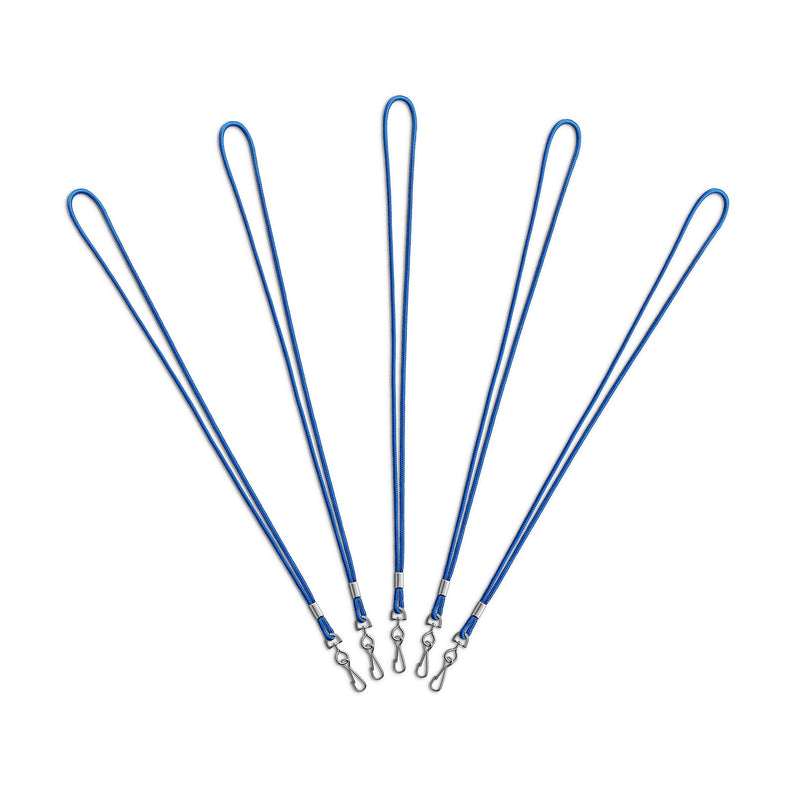 Staples Lanyards with Swivel Clip, 36" Length, Nylon, Blue, 5/Pack (20228-US)
