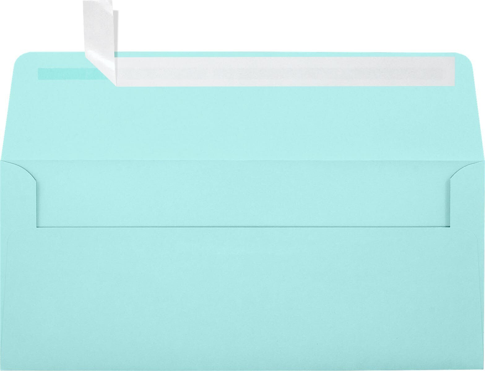 JAM Paper #10 Self Seal Booklet Envelopes, 4 1/8" x 9 1/2", Seafoam Blue, 50/Pack (LUX-4860-113-50)