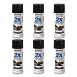 Rust-Oleum Painter's Touch 2X Ultra Cover Spray Paint, Black, 12 oz., 6/Carton (331172)